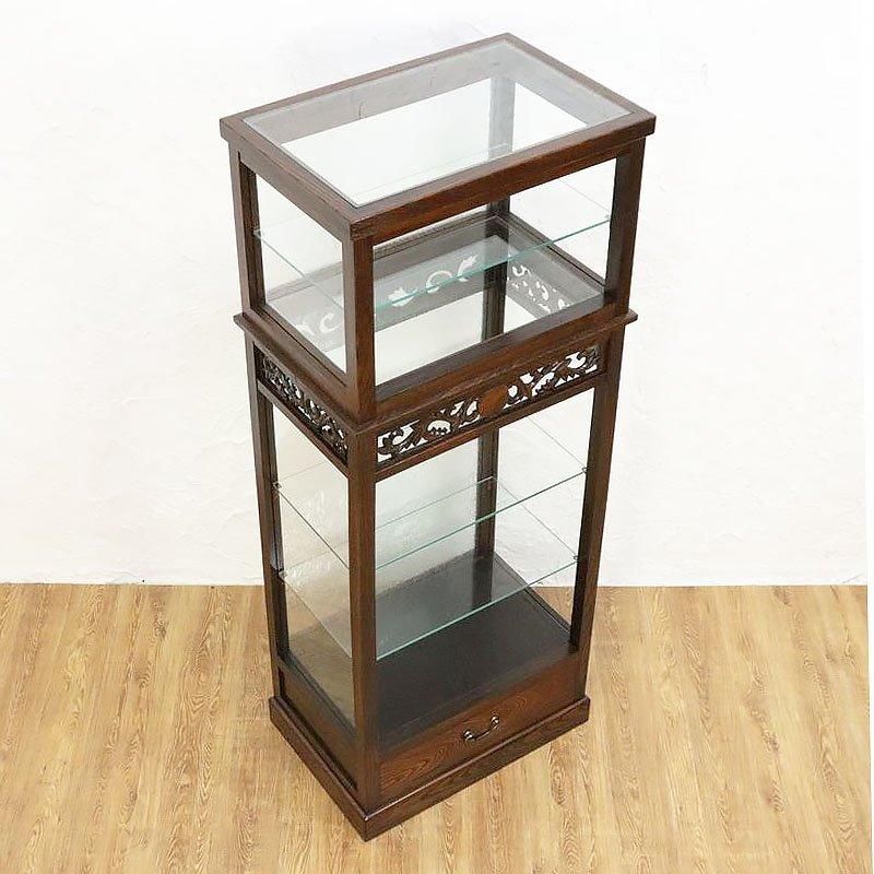 小島工芸 ガラス キャビネット キュリオケース コレクションケース