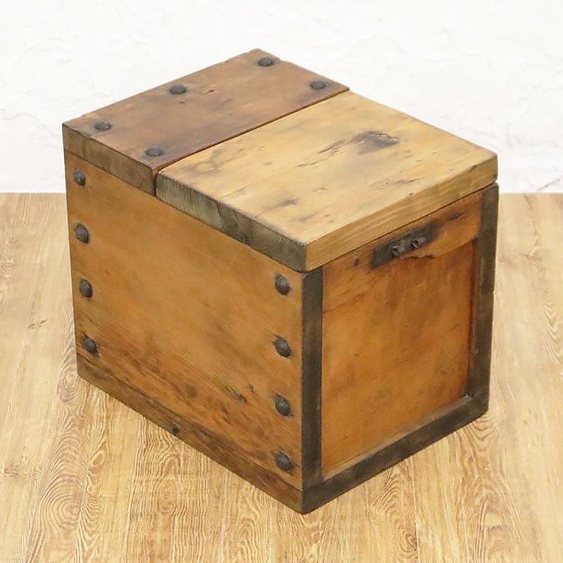 杉材の銭箱 江戸明治期 和骨董 小引出付き