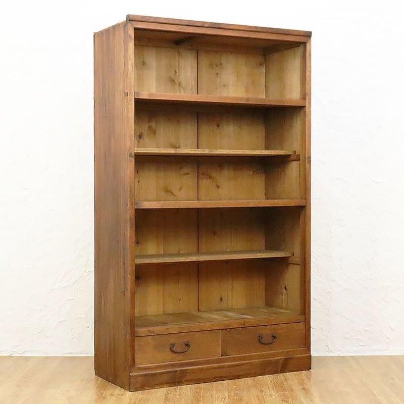 キャビネット 水屋箪笥 モールガラス入り 大正昭和 和モダン