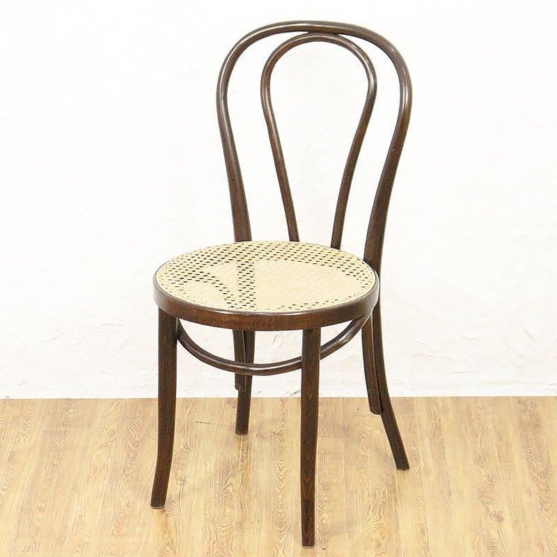 籐座面 ベントウッドチェア 昭和中期 幅41.5cm