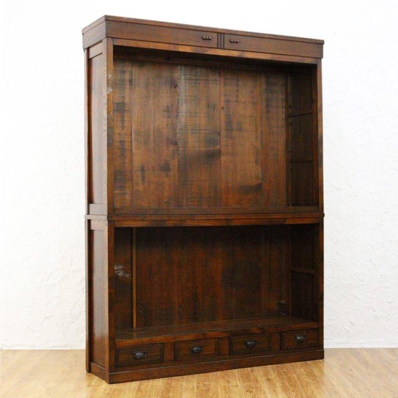 四尺引戸食器棚 キャビネット 収納棚 飾り棚 大正 昭和 アンティーク