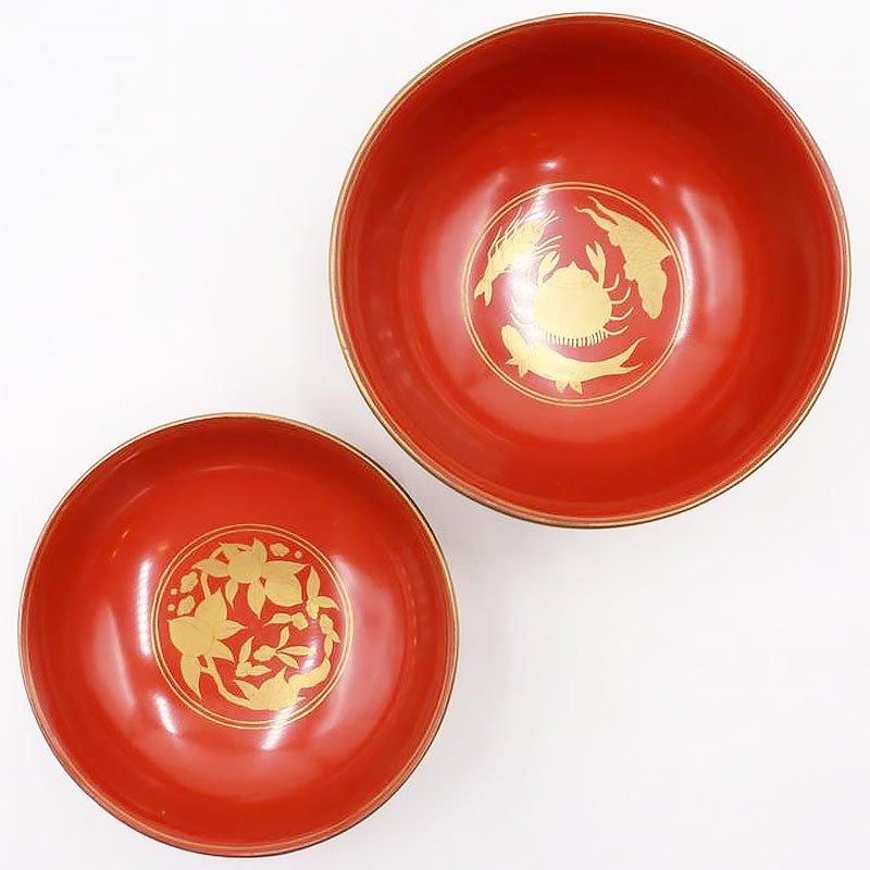 漆器 朱塗 煮物椀 大正昭和初期 直径12cm アンティーク