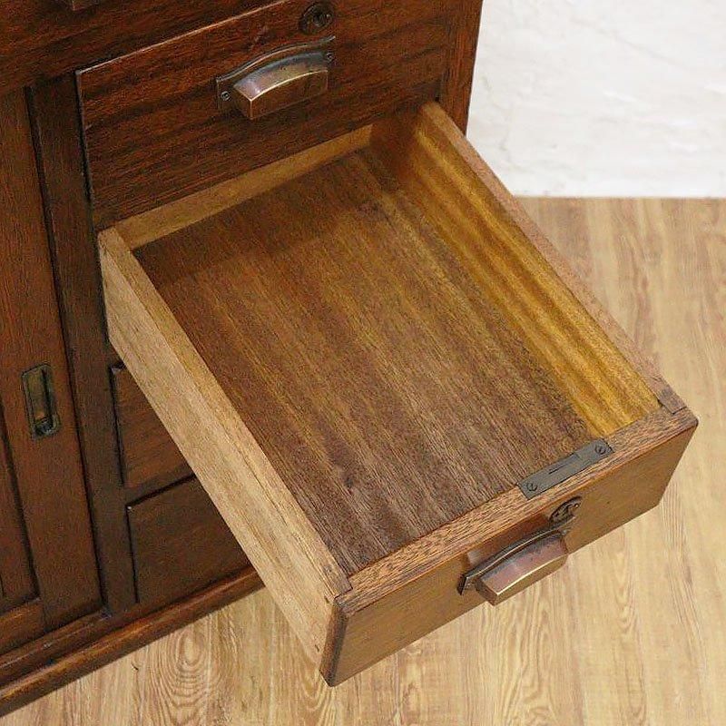 和製ライティングビューロー 簿記机 レトロモダン 収納デスク