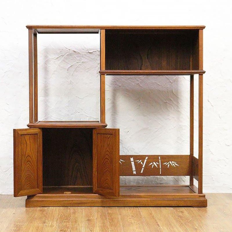 昭和レトロ 小型 高級飾り棚 茶棚 古民家 当時物 送料込 楽天市場