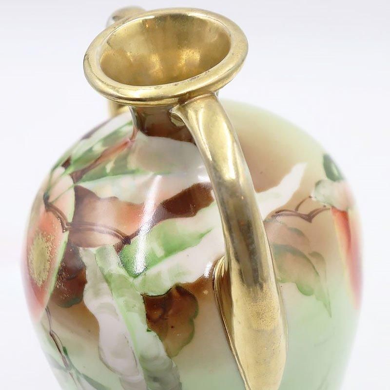 貴重品！オールドノリタケ 花びら型容器 ハンドペイント風景画