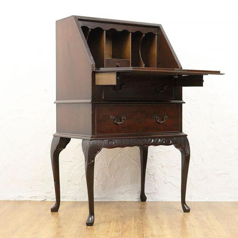 キャビネット ライティングビューロー イギリス製 マホガニー材