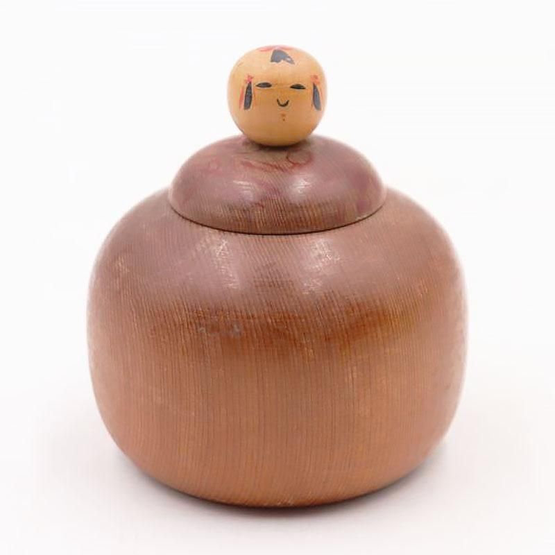 伝統こけし 鳴子系 桜井昭二 昭和中期 小物入れ アンティーク