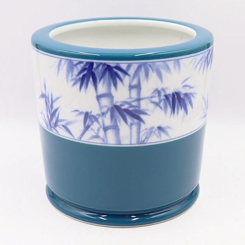 ノリタケ 火鉢 青 竹 - 美しいデザインの伝統工芸品