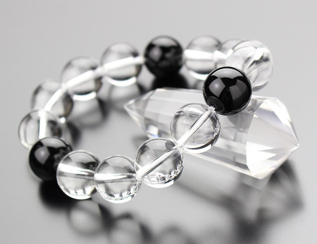 パワーストーン ブレスレット 水晶 オニキス - 念珠ドットコム