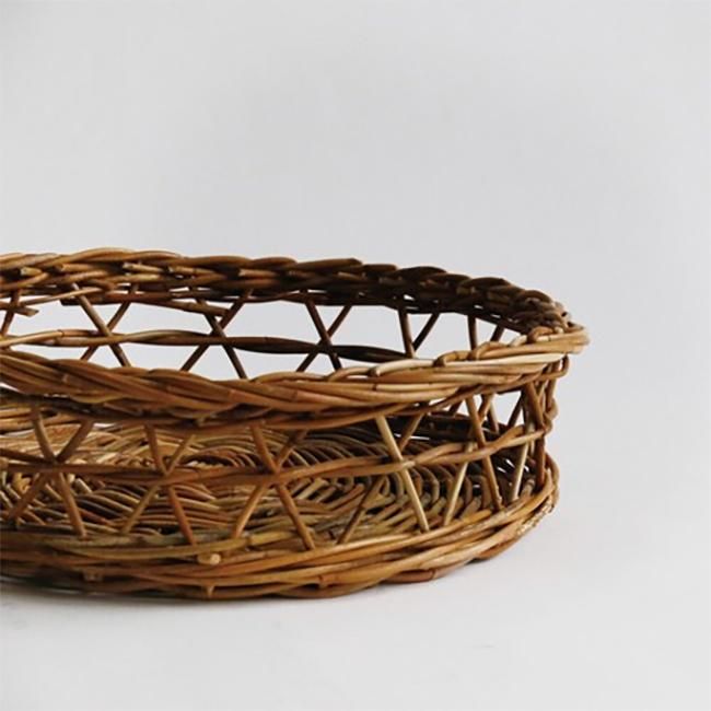 ラタン製ペット用ベッド - アラログバスケット&クッションセット 猫や