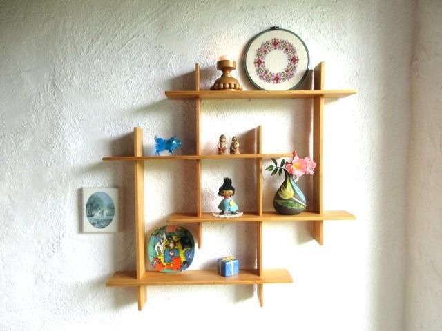レア・モデル！北欧ウォールシェルフ☆ ナチュラルウッド 縦・横61cm
