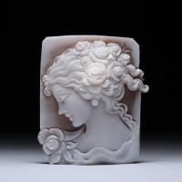 シェルカメオルース「花の女神フローラ」作家チーロ・アッカニート