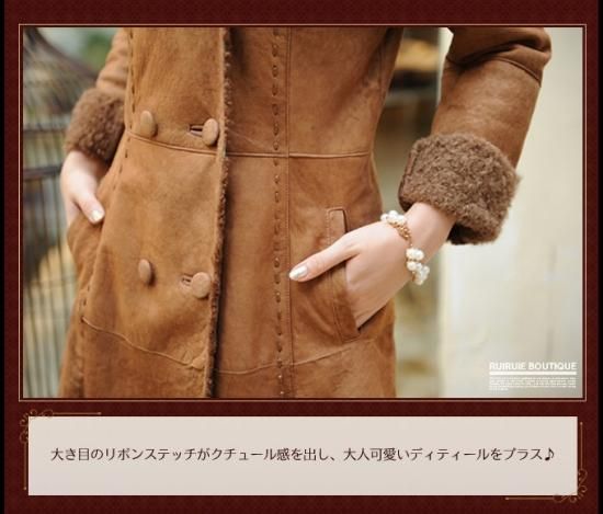 極上の素材感が放つリッチなフェミニンオーラ、フォックスファー襟