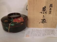 輪島塗椿蒔絵喰籠 浜崎貞鳳 - 茶道具きよ川［茶器・茶道具・掛け軸