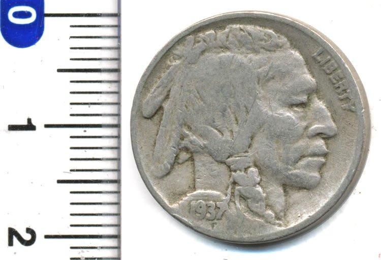 1937年アメリカ合衆国 5セント白銅貨