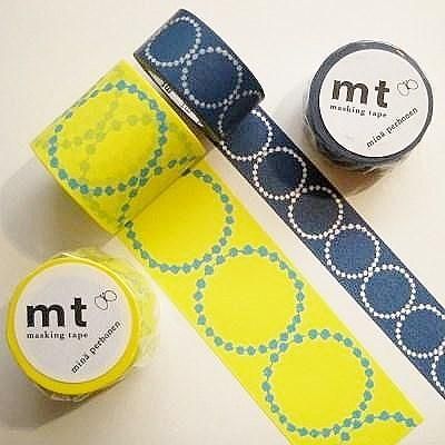 mt×mina perhonen 】マスキングテープ/tambourine petit・navy - hina