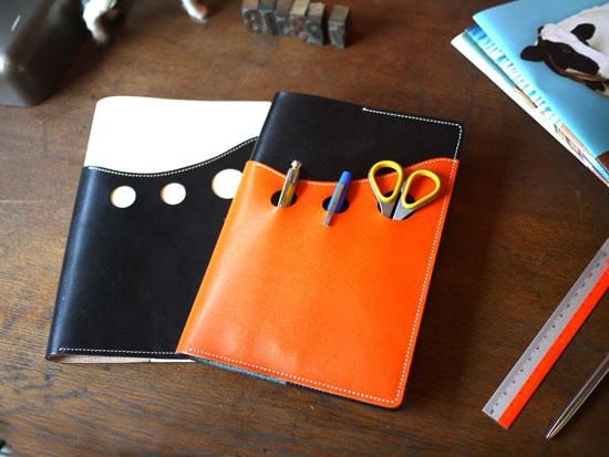 本革製のレザー文具】栃木レザー A5サブマリン ノートカバー（ノート