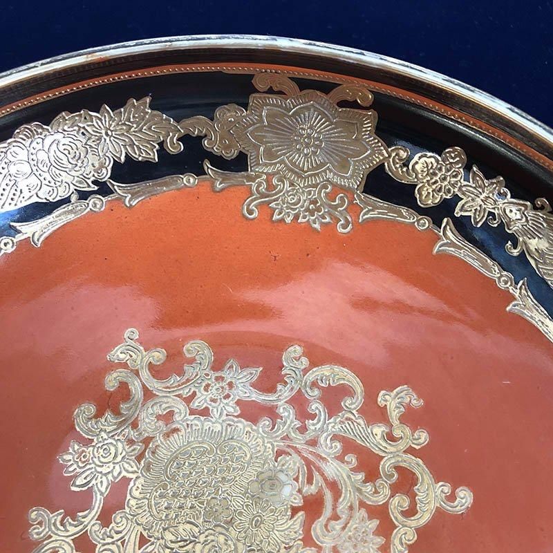 オルードノリタケ 三双金縁水仙文 鉢 M印(1910~1921年頃）送料込み