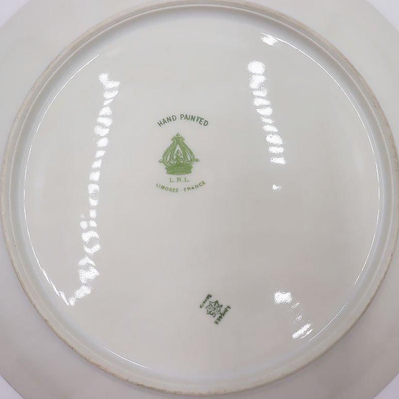 アンティーク花柄プレート フランス製 リモージュ ピンクのぼかし