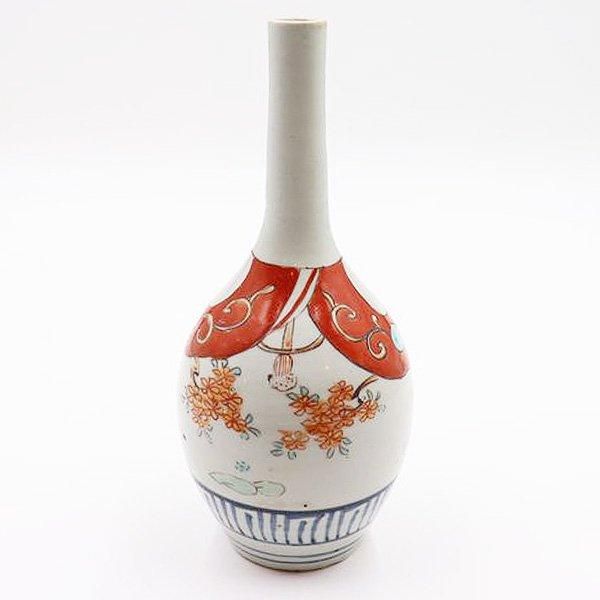 アンティーク 手描き 色絵 御神酒徳利 明治大正の骨董品