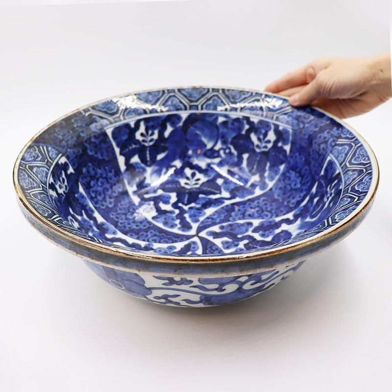 374『染付 赤壁賦 鉢』 /骨董品 古美術 古玩 アンティーク 【公式通販】