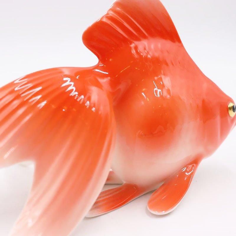 昭和初期アンティーク金魚オブジェ 縁起物ノリタケ