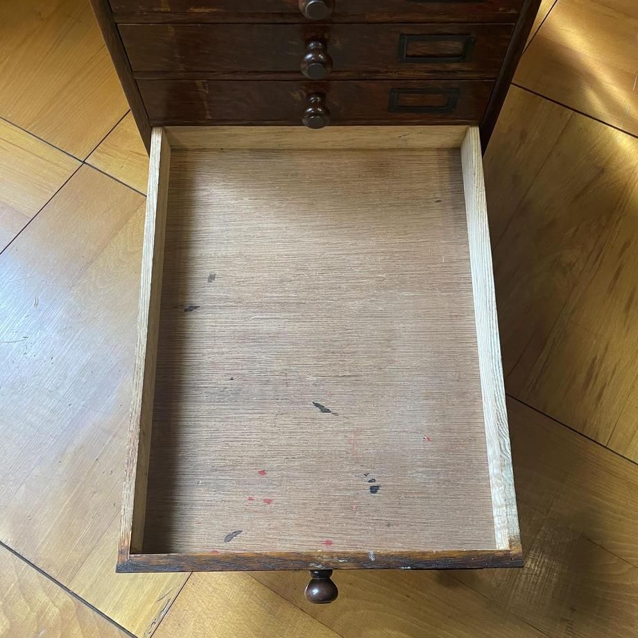 昭和初期 木製 5杯小引出し アンティーク収納