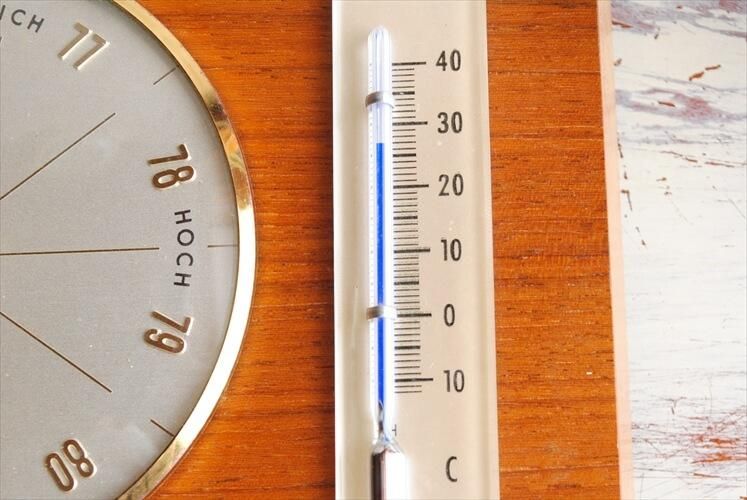 ドイツ製 Moco 木製壁掛け温湿度計 ヴィンテージ