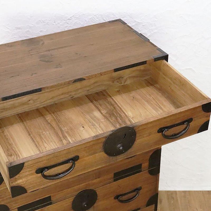 明治大正時代 和箪笥 二段重ね チェスト アンティーク