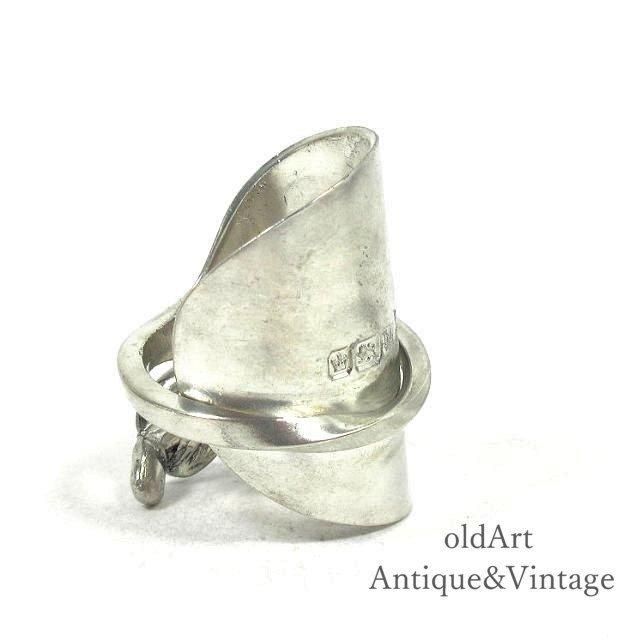 英国1900年製アンティークシルバーリング
