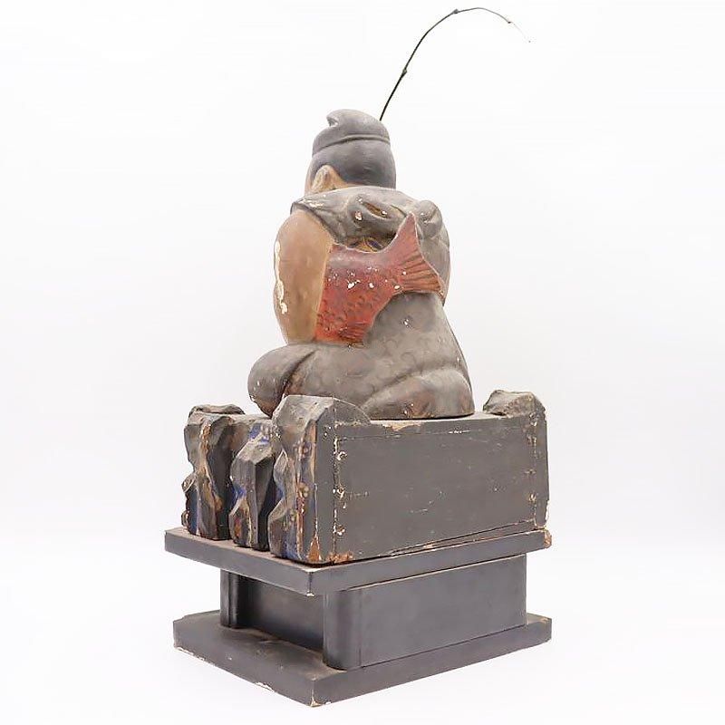 アンティーク恵比寿様置物 明治大正の縁起物