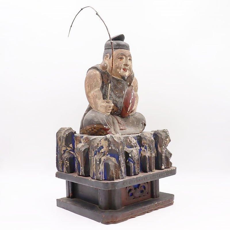 アンティーク恵比寿様置物 明治大正の縁起物