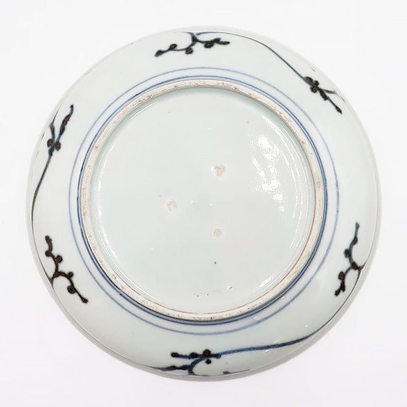 希少なアンティーク伊万里筆中皿 明治時代作