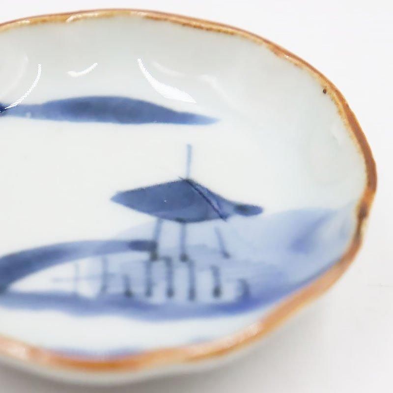 アンティーク豆皿 大正時代の繊細な手描き柄