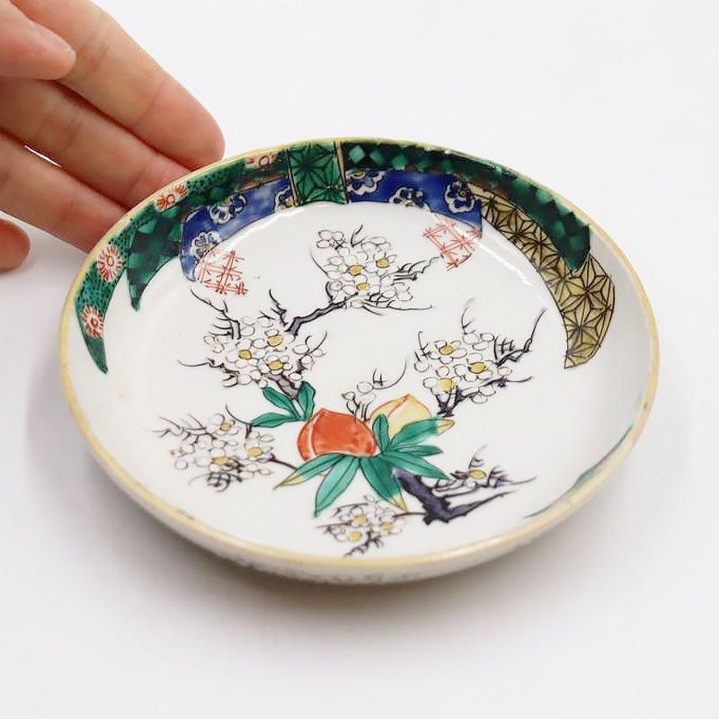 江戸後期 古九谷焼 蓋付菓子器 アンティーク0923 江戸後期 古九谷焼 蓋付