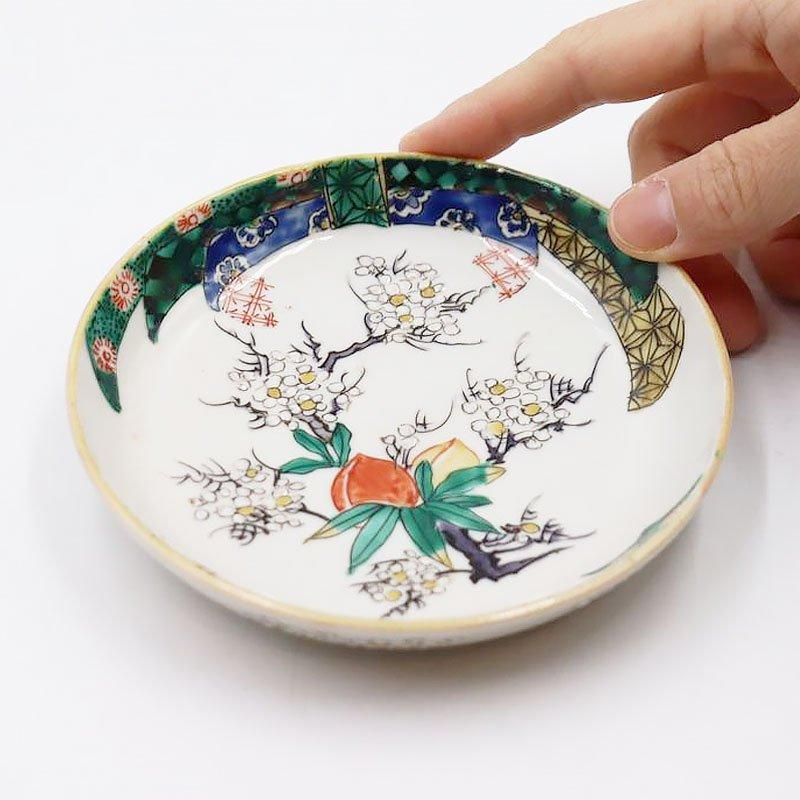 九谷焼 手描き 菓子皿 大正時代 アンティーク