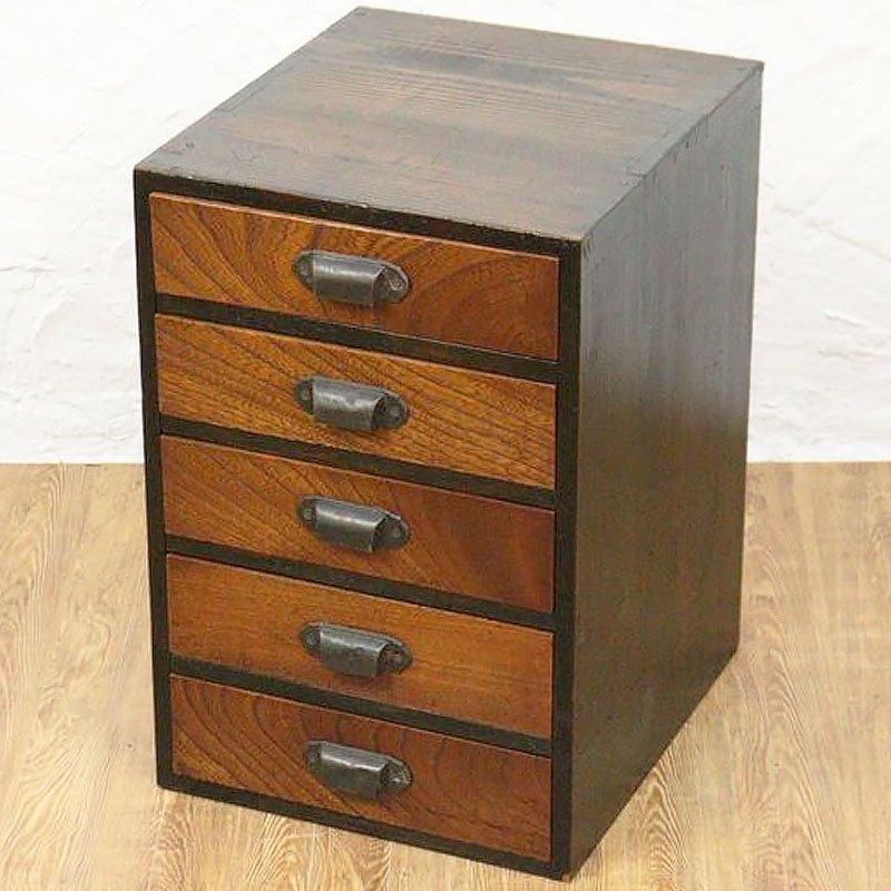 フレンチヴィンテージ3段小引き出し｜1950年代×ナチュラルレザー付き