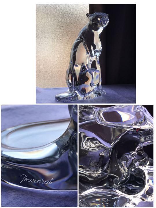 希少）Baccarat バカラ（大型） チーター ヒョウ フィギュリン 希少