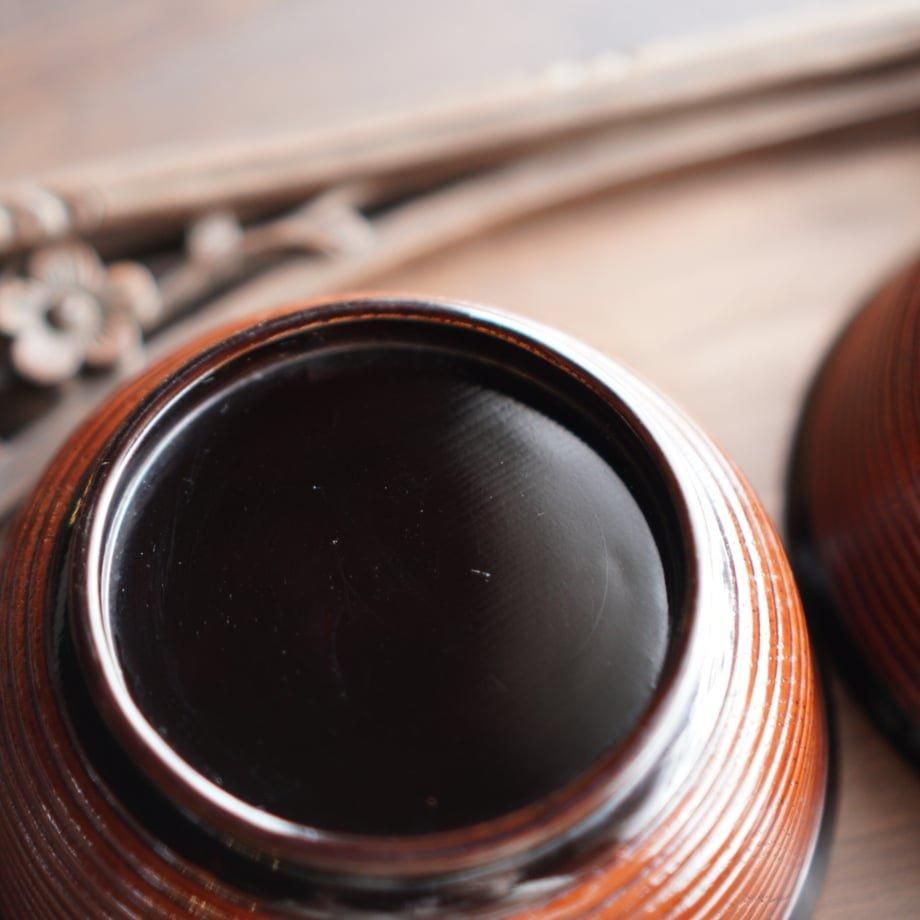 漆器 椀 蓋付き 吸物椀 金 蒔絵 明治ヴィンテージ