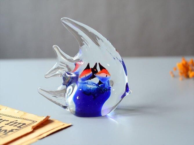 ムラーノグラス 熱帯魚のガラスフィギュア アンティーク