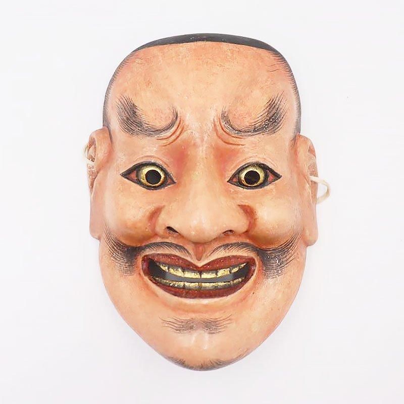 日本製アンティーク能面 大天神 怒天神 菅原道真