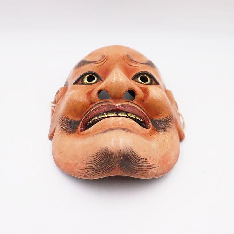 日本製アンティーク能面 大天神 怒天神 菅原道真