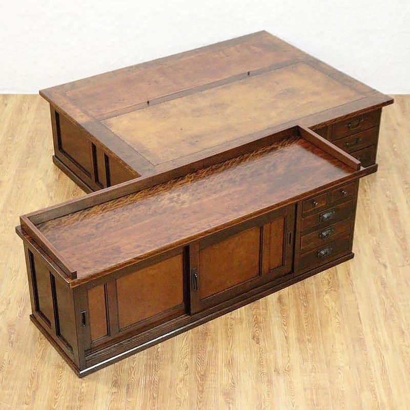 大正時代以前】学習机 古道具 戦前 レトロ ビンテージ アンティーク 文