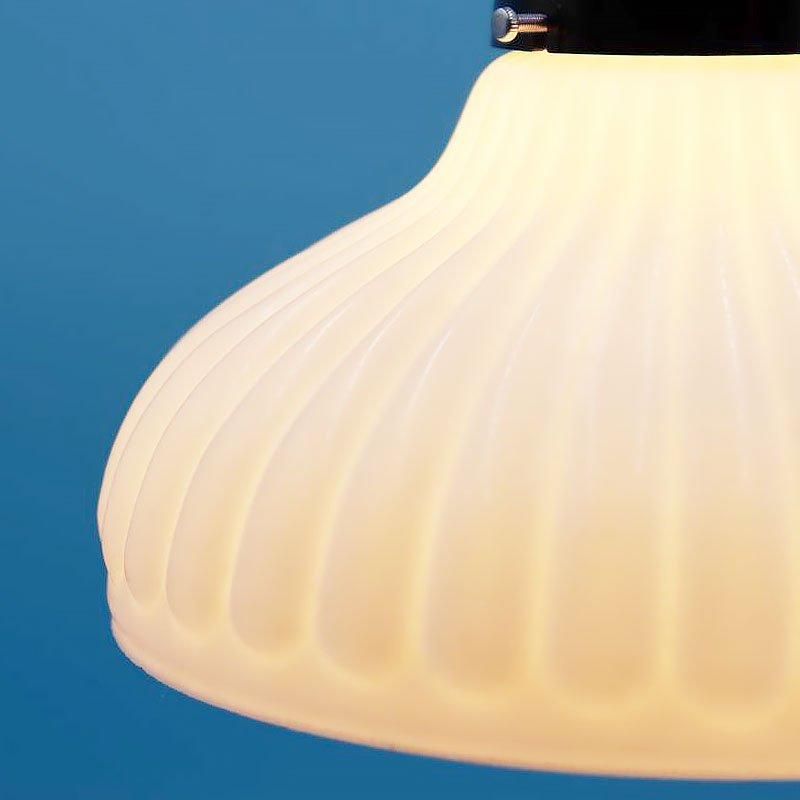 ヴィンテージ 昭和レトロ 電笠 ランプシェード 乳白 ガラス