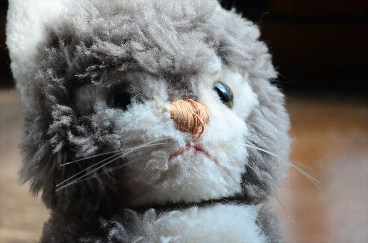 Katie 猫 ねこ ぬいぐるみ ヴィンテージ アンティーク Katie バッチ