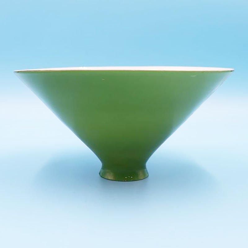 ヴィンテージ 昭和レトロ 電笠 ランプシェード ガラス グリーン