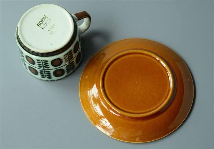 ベルギー製BOCHボッホNOIXカップ&ソーサー1960年代ヴィ