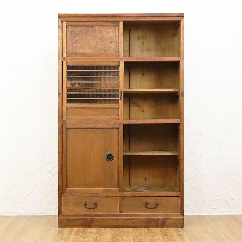 大正ロマン」アンティーク水屋箪笥 重厚な存在感