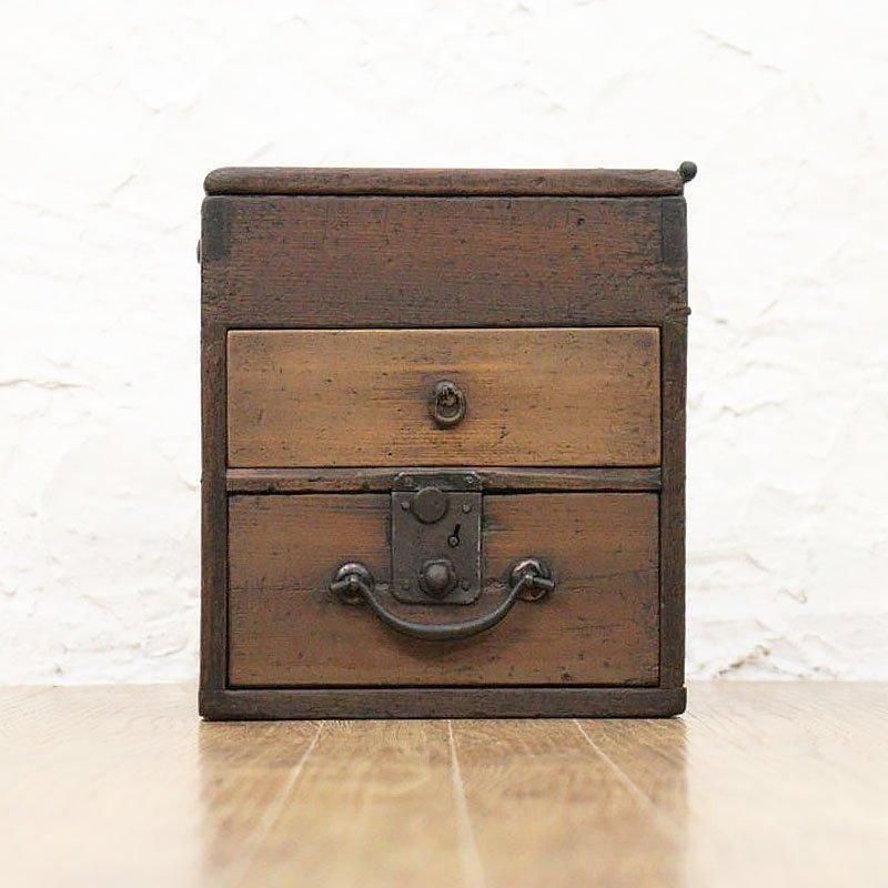 希少な明治時代のアンティーク硯箱 日本製