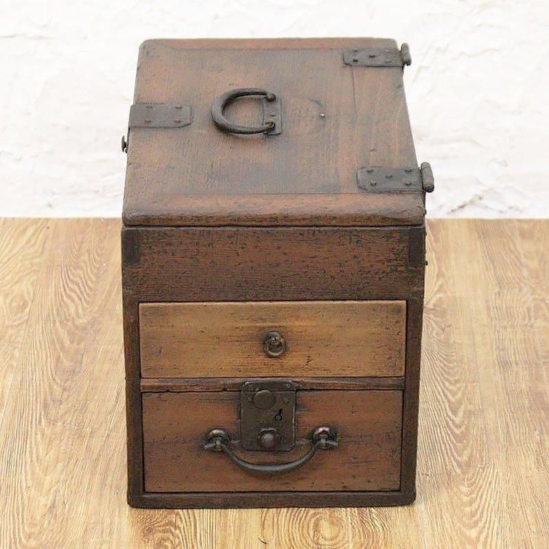 希少な明治時代のアンティーク硯箱 日本製